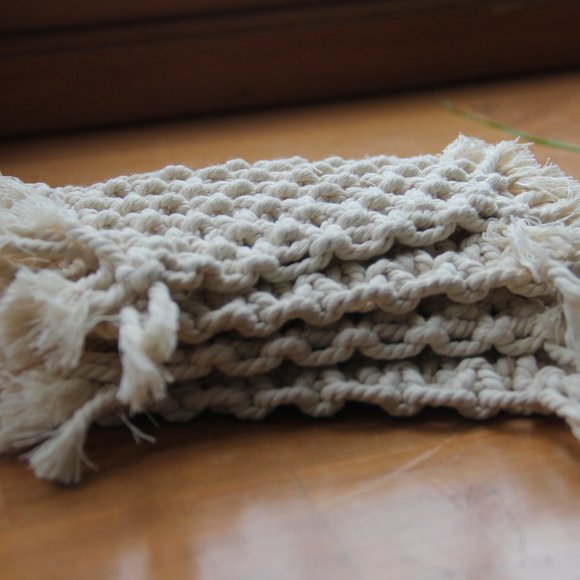 Mug Rug / Coaster  Macrame Knots Hand Crafted - Picture 11 of 12